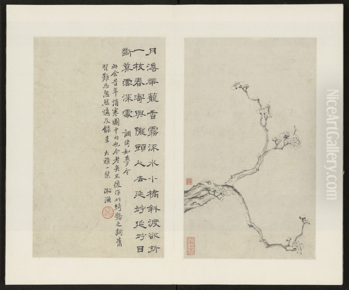 <<jin jun ming mei hua tu ce>> Oil Painting by Jin Junming