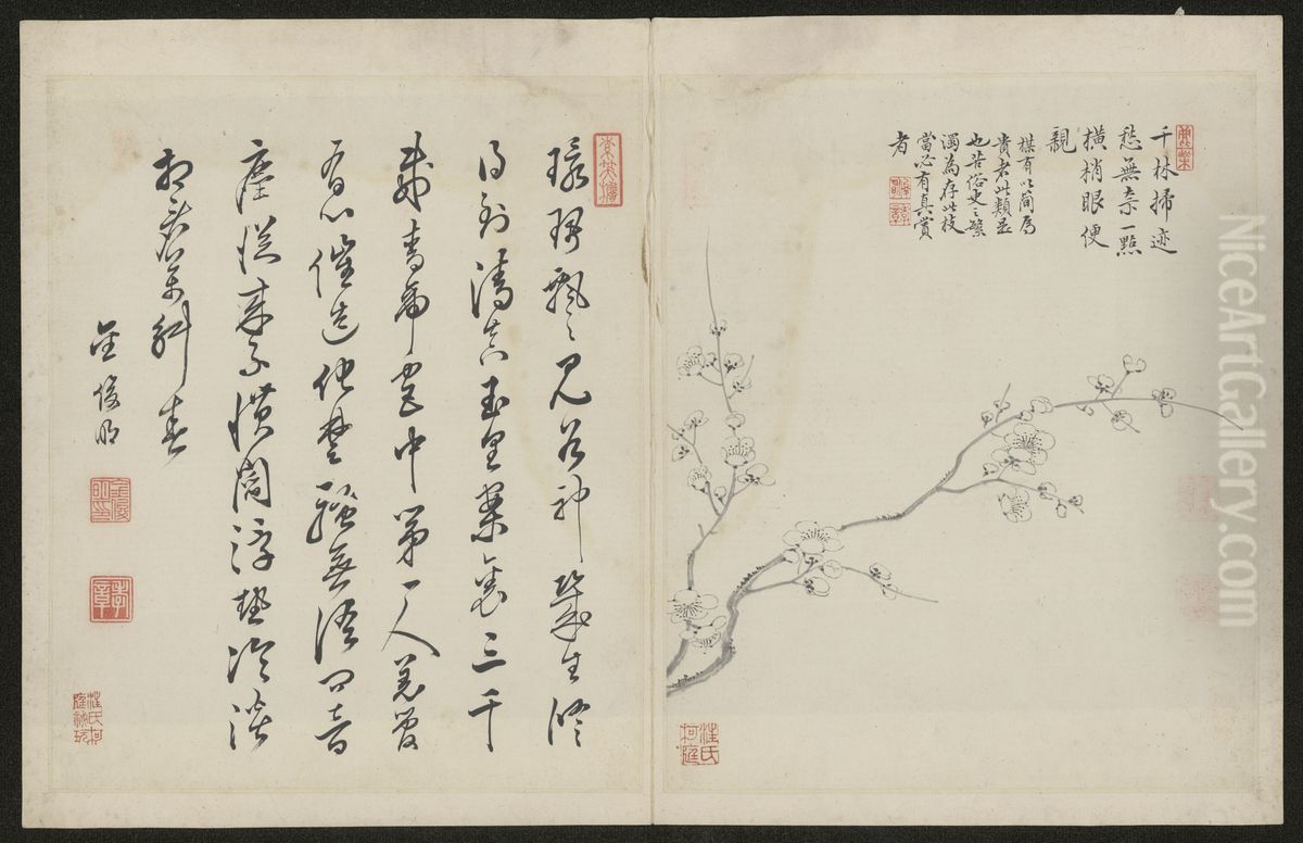 <<jin jun ming mei hua tu ce>> Oil Painting by Jin Junming