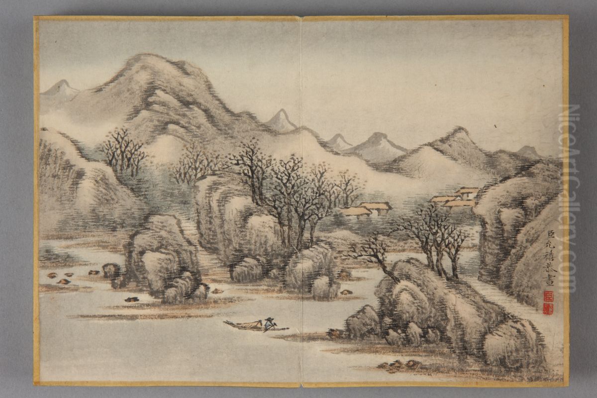 <<yun xi shan shui ce>> Oil Painting by Yunxi