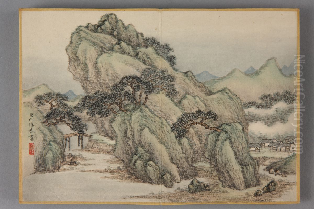 <<yun xi shan shui ce>> Oil Painting by Yunxi