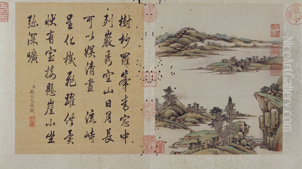 <<yun xi shan shui tu ce>> Oil Painting by Yunxi