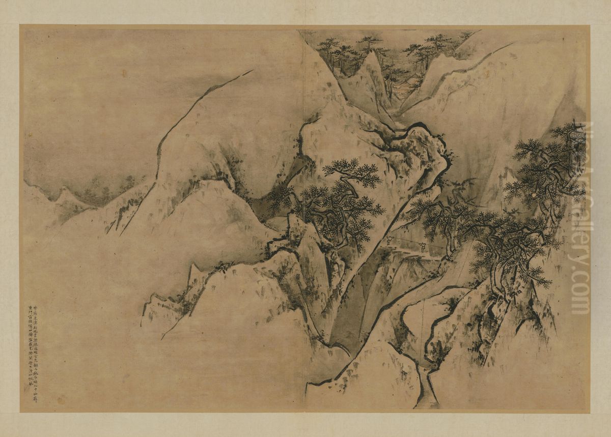 <<wang lu hua shan tu ce>> Oil Painting by Wang Lu