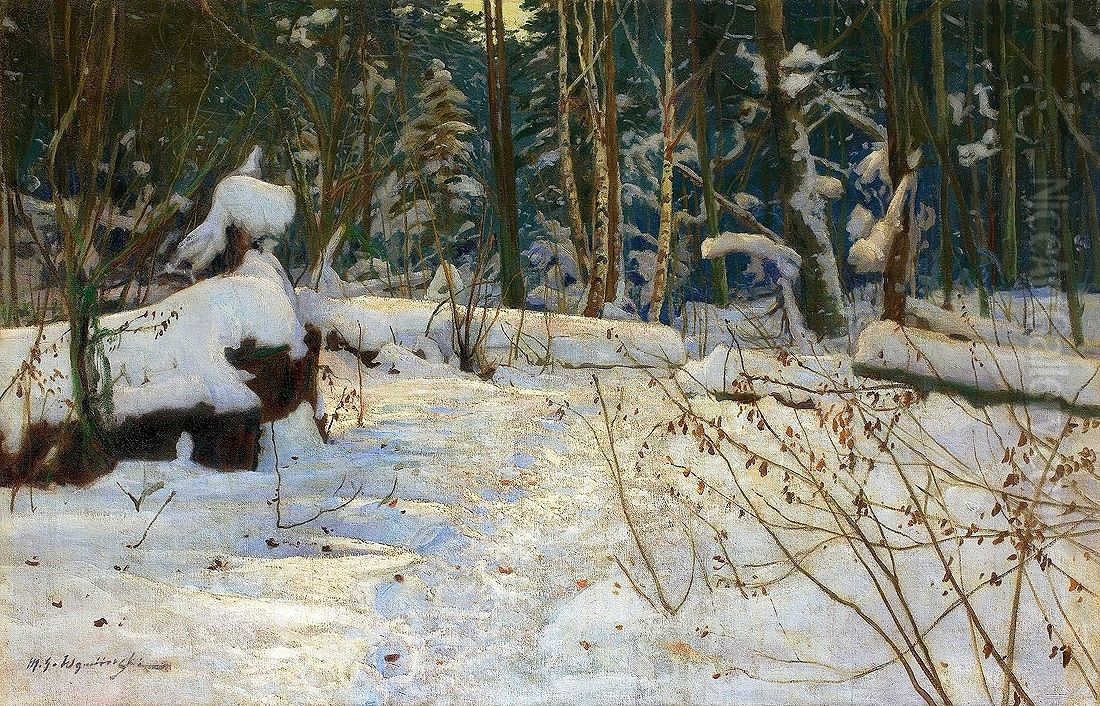 W kniei Oil Painting by Michal Gorstkin-Wywiorski