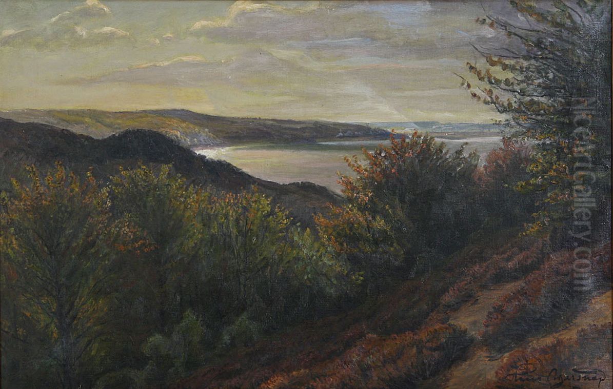 A view of Viborg So. Oil Painting by Hans Agersnap