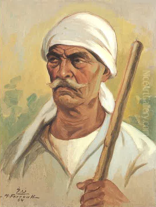 The Village Guard. Oil Painting by Moustafa Farroukh