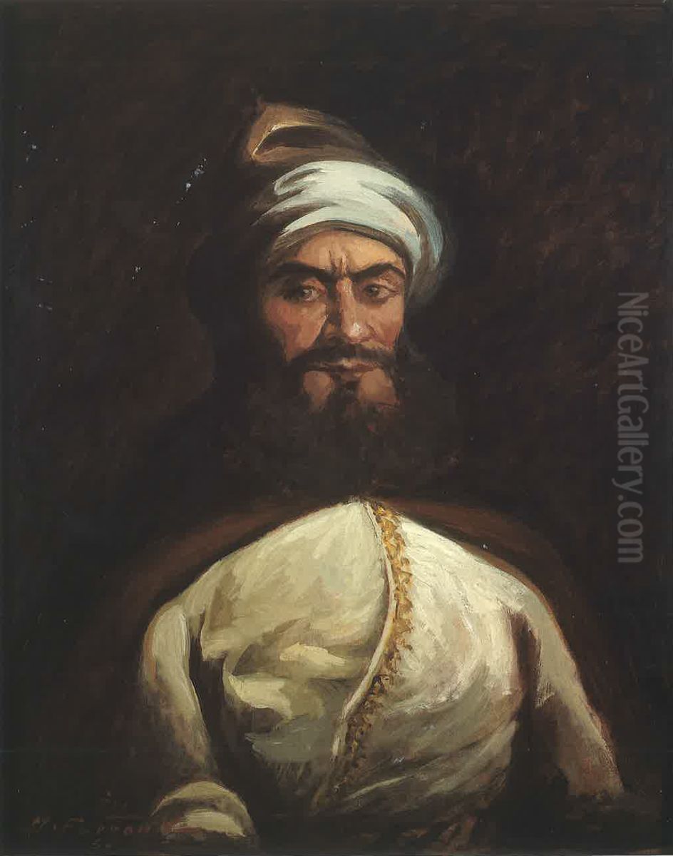L' Emir Fakhreddine. Oil Painting by Moustafa Farroukh