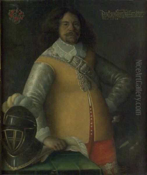 Portratt av Hans Beddeker, 1602-59 , generalmajor. Oil Painting by Joachim von, I Sandrart