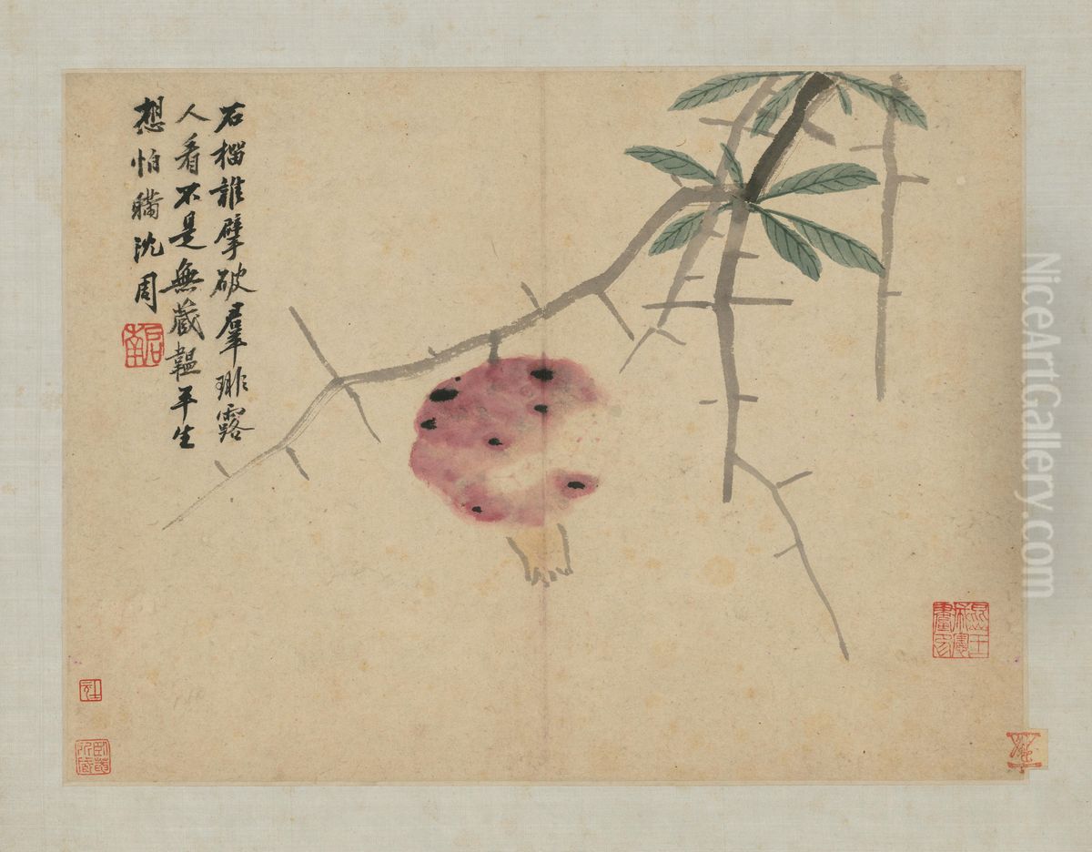 <<chen zhou wo you tu ce-shi liu>> Oil Painting by Shen Zhou