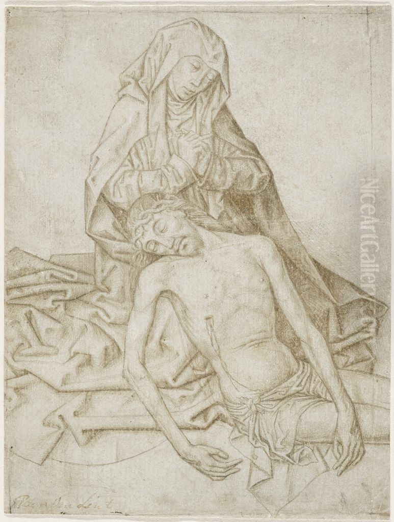 Pieta Oil Painting by Simon Marmion