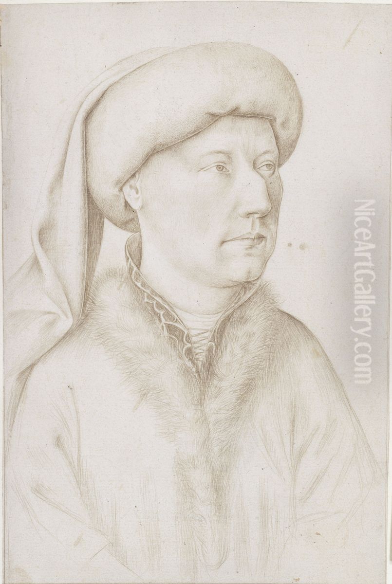 Portrait of a man Oil Painting by Jan Van Eyck