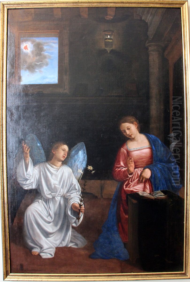 Annunciazione (Savoldo) Oil Painting by Giovanni Girolamo Savoldo