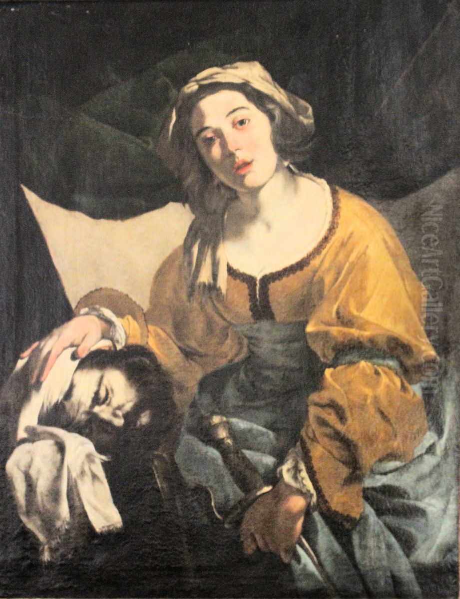 Judith and the head of Holofernes Oil Painting by Bernardo Cavallino