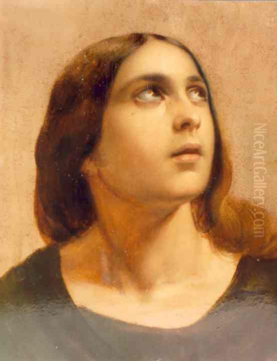 Magdalena Oil Painting by Gheorghe Tattarescu