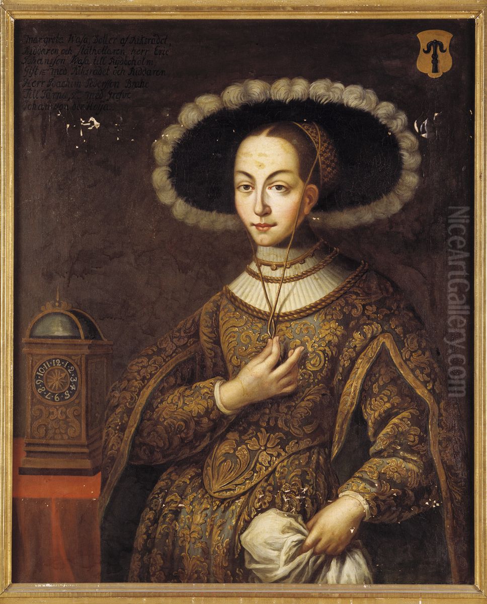 Portratt av Margareta Eriksdotter Vasa Oil Painting by Master Hillebrandt