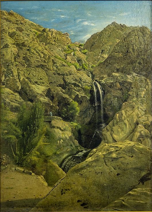 abshar dwqlw Oil Painting by Kamal-ol-molk