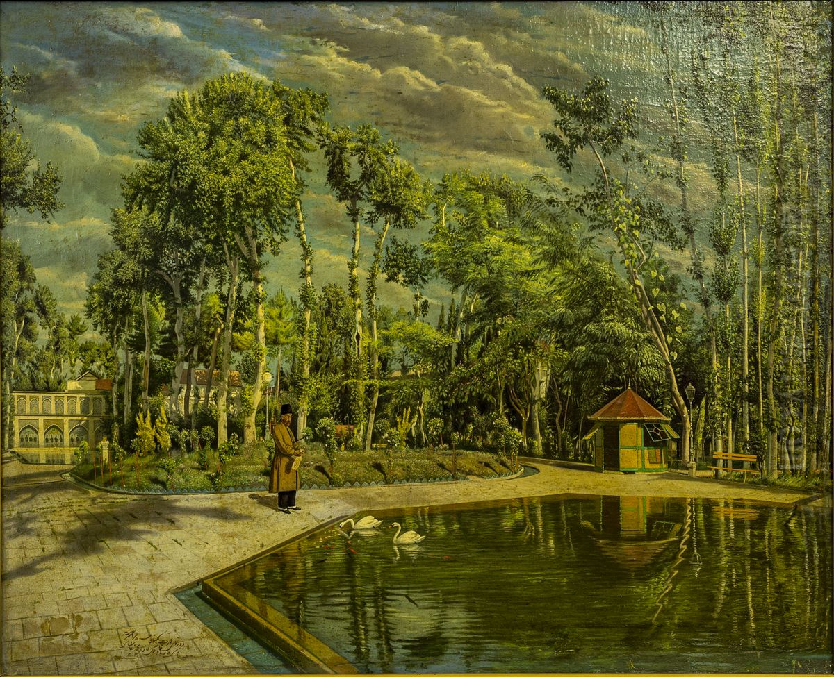 Corner of Golestan Palace Oil Painting by Kamal-ol-molk