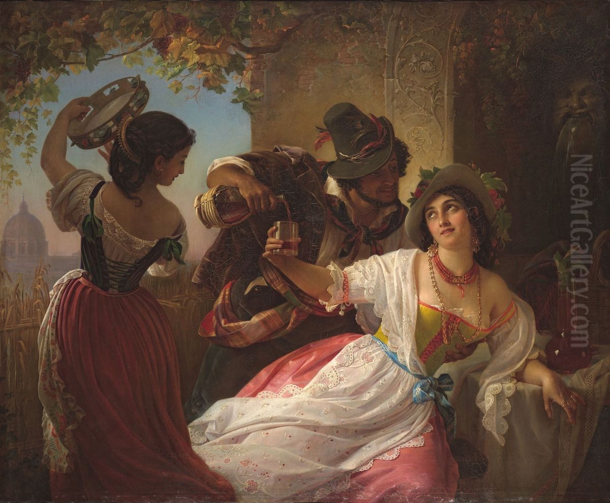 October holiday in Rome Oil Painting by Pimen Orlov