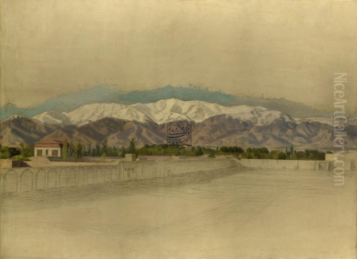 nmayy az kwhhay shmyran Oil Painting by Kamal-ol-molk