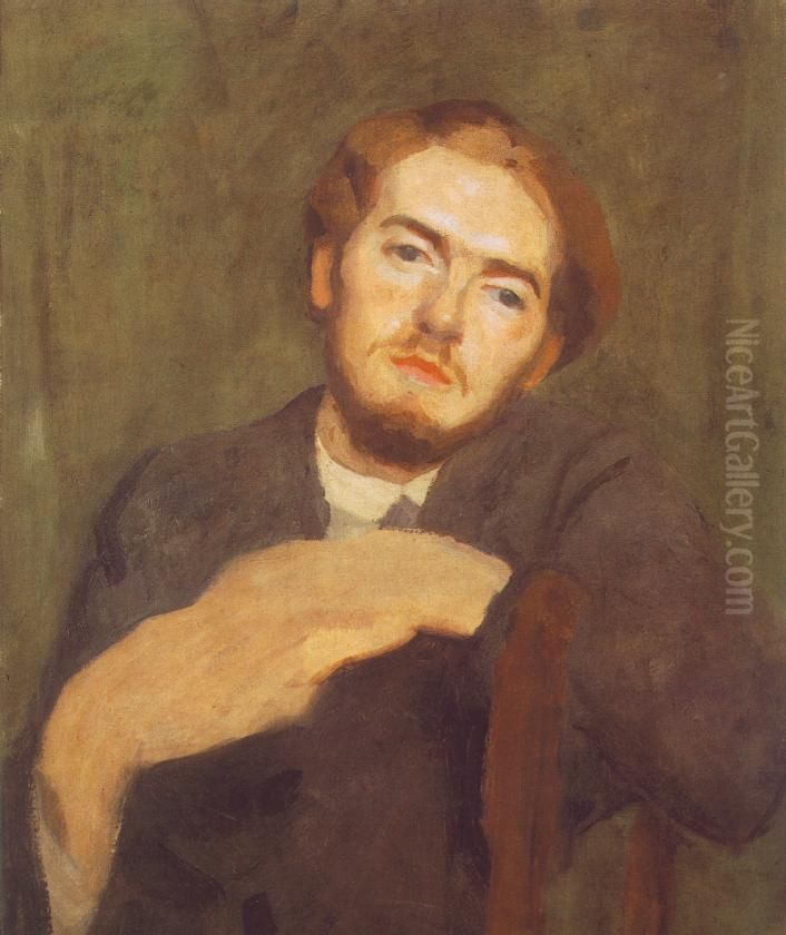 Portrait of Beni Ferenczy Oil Painting by Karoly Ferenczy