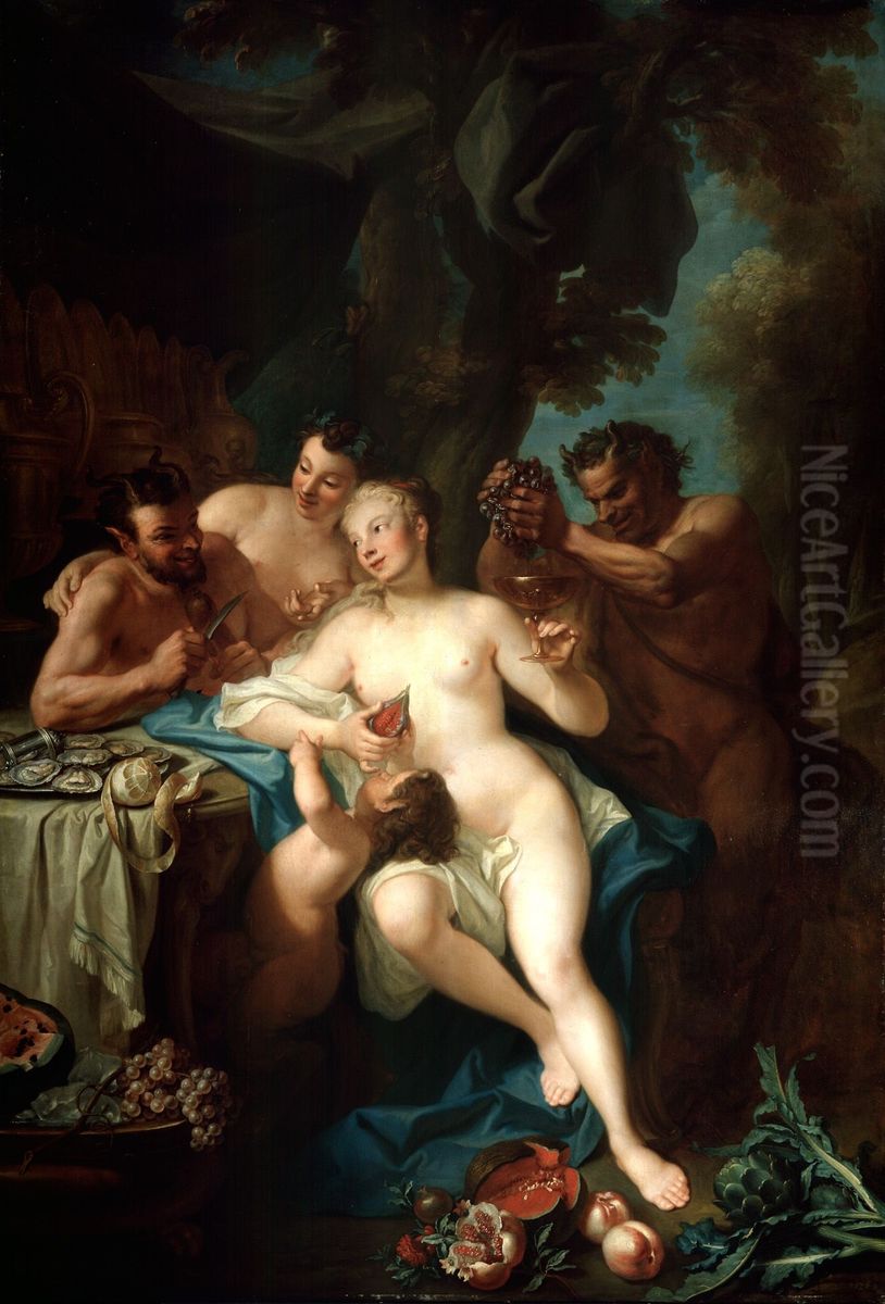 Nymphes et Satyres Oil Painting by Louis de Silvestre