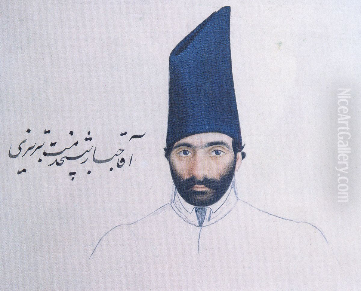 Aqa Jabbar Tabrizi, the Attendant Oil Painting by Mirza Abolhassan Khan Ghaffari
