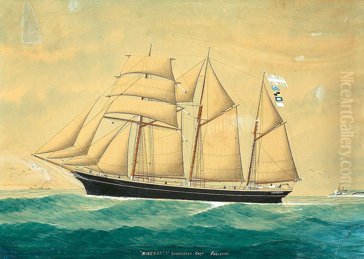 Minerva af Svendborg. Oil Painting by Alfred Jensen