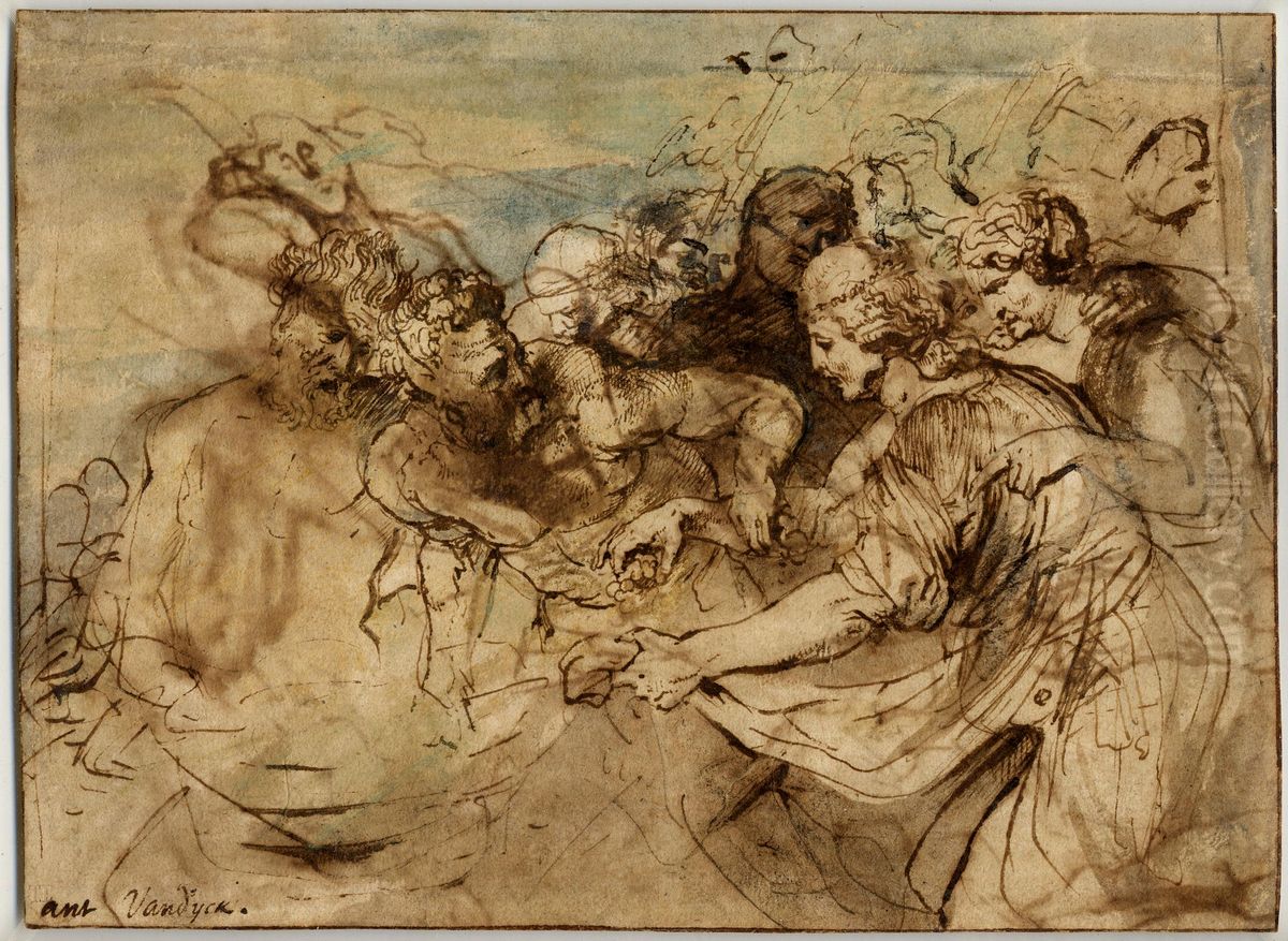Bacchanal Oil Painting by Sir Anthony Van Dyck