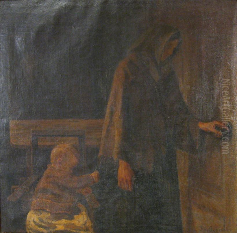 Mother and child. Oil Painting by Christian Aigens