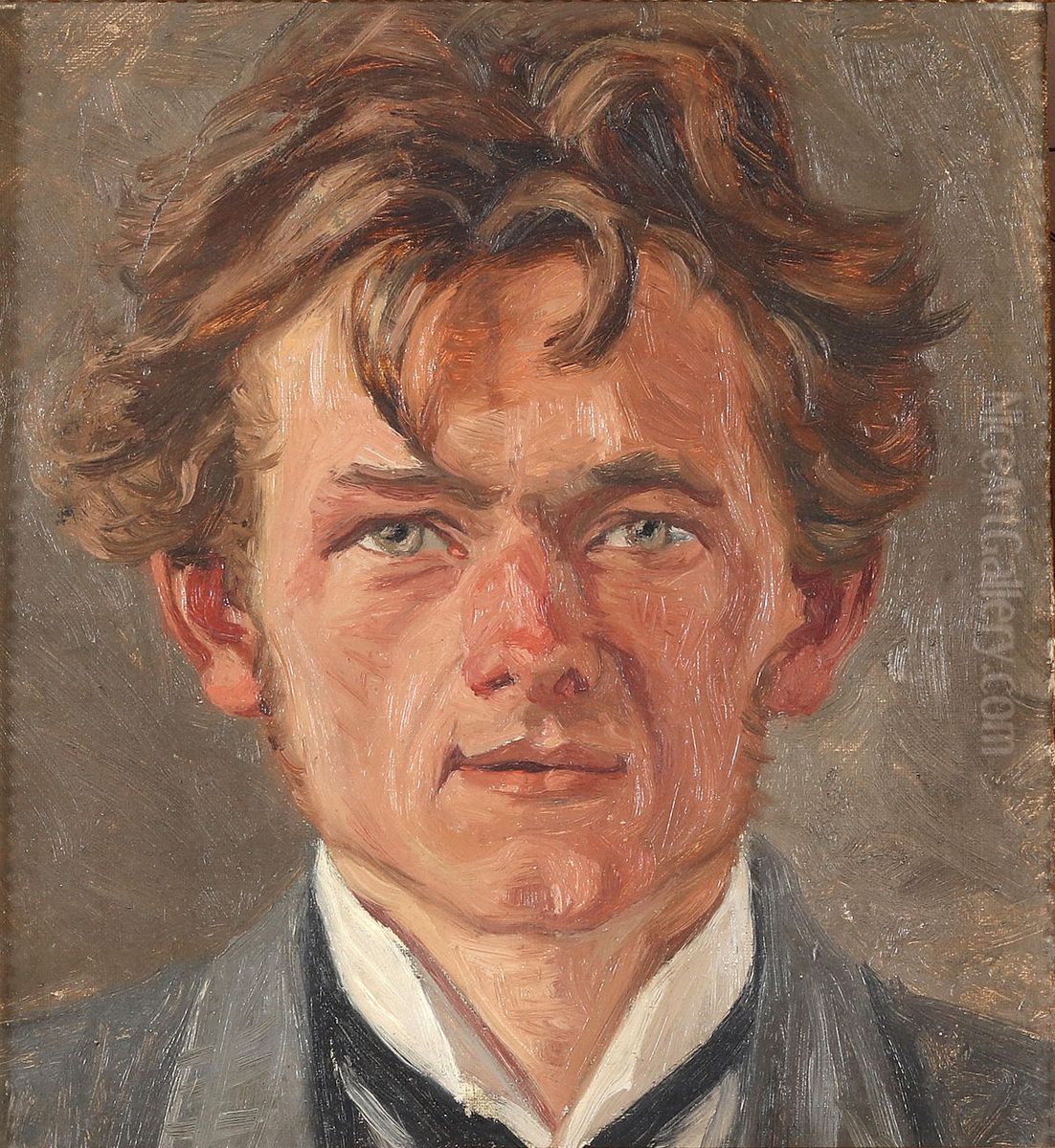 Portrait of Jens Braae. Oil Painting by Christian Aigens