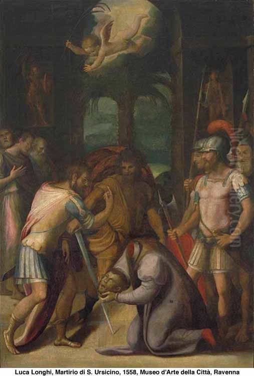 Martyrdom of Saint Ursicinus Oil Painting by Luca Longhi