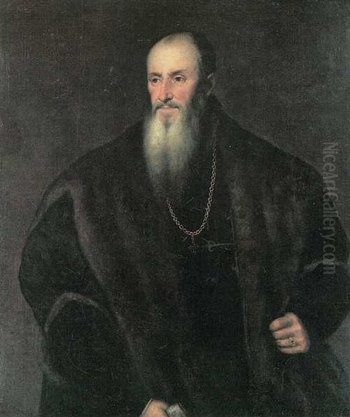 Portrait of Nicolas Perrenot de Granvelle Oil Painting by Titian
