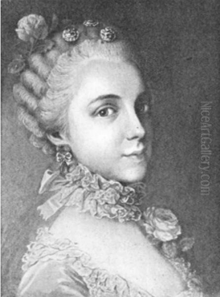 Portrait ofUrszula Zamoyska(1750-1808) Oil Painting by Louis-Francois Marteau