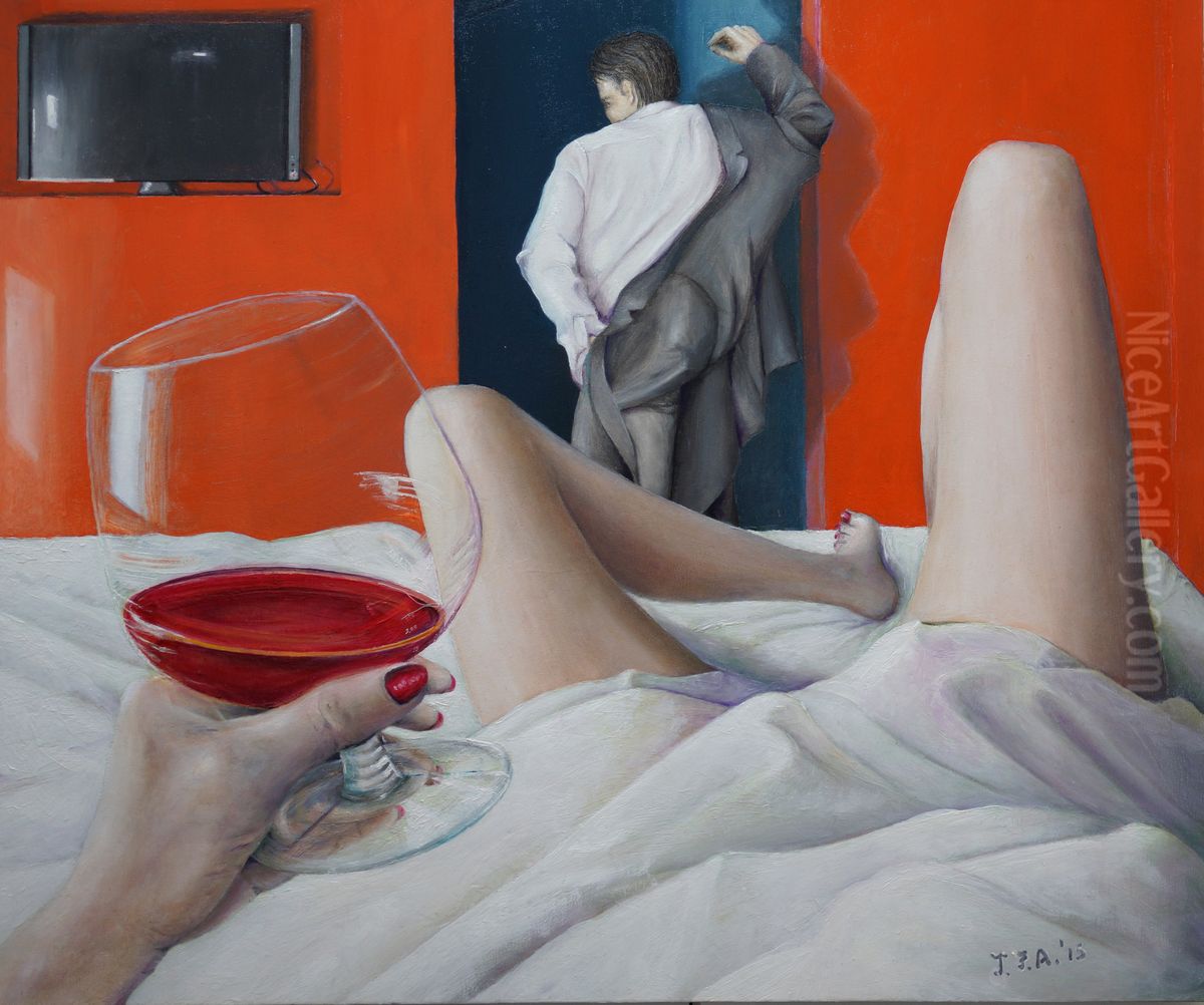 All-the-Lonely-People Oil Painting by Tom Franz
