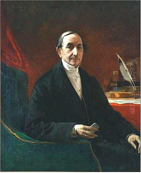 Portrait of Giuseppe Vago Oil Painting by Mose Bianchi