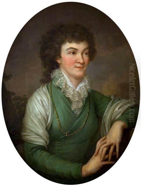 Portrait of Urszuli Tarnowskiej Oil Painting by Jozef Pitschmann