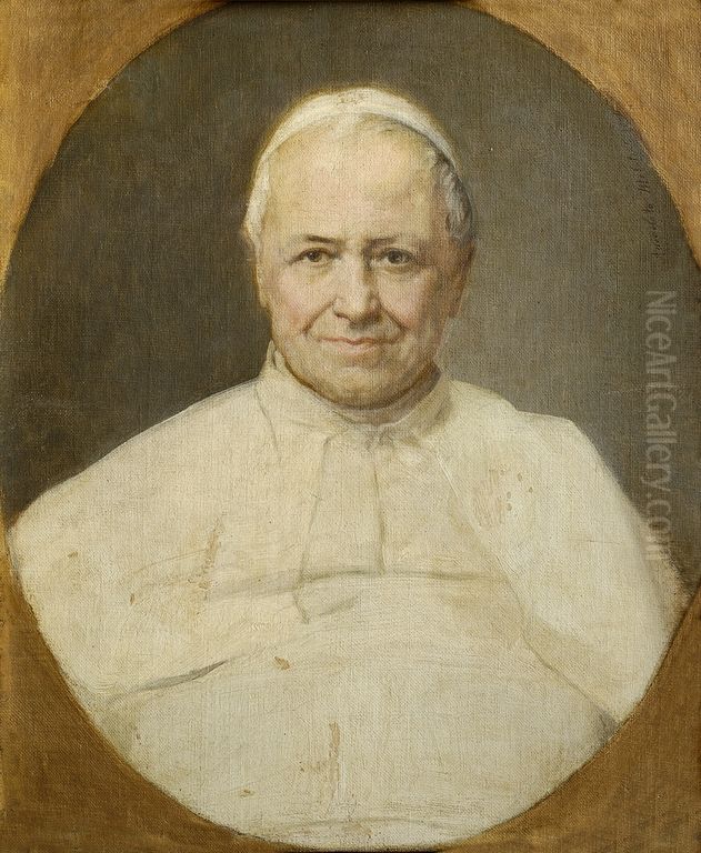 Portrait of Pius IX Oil Painting by Adeodato Malatesta or Malatesti