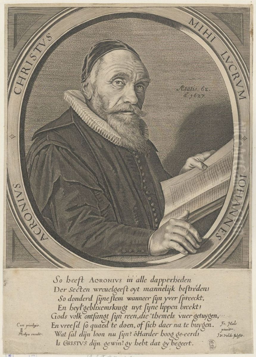 Portrait of Johannes Acronius Oil Painting by Frans Hals