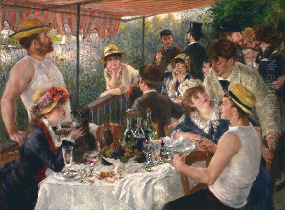 Le dejeuner des canotiers Oil Painting by Pierre Auguste Renoir