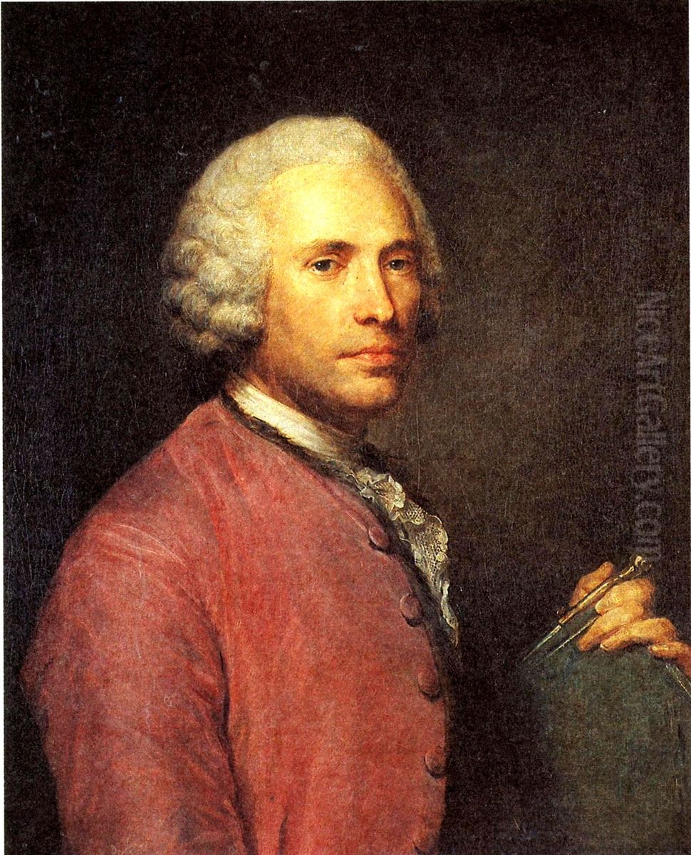 Portrait of Robert Soyer (1717-1802), French engineer Oil Painting by Jean-Baptiste Perronneau