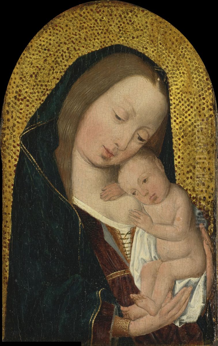 Virgin and Child (rounded at the top) Oil Painting by Master Of The Legend Of The Magdalene