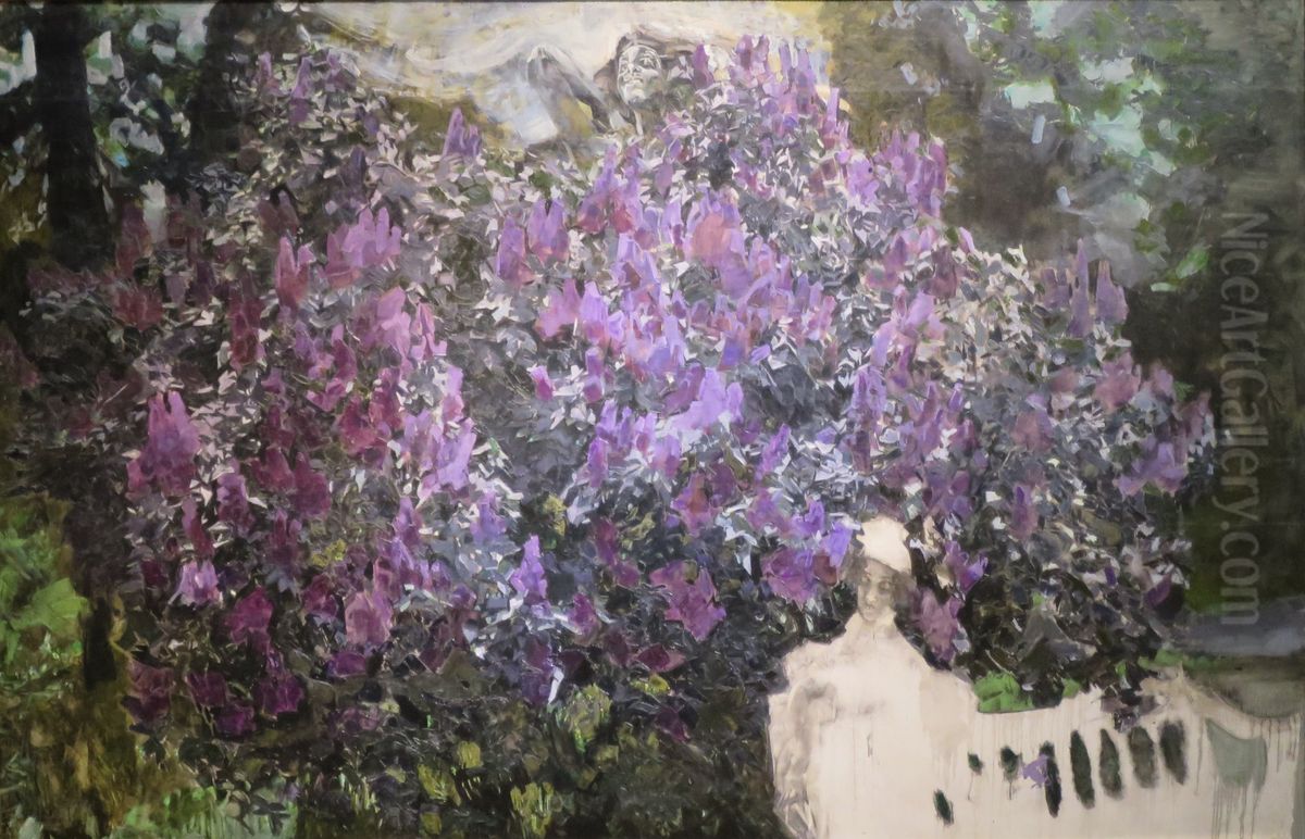 Lilacs Oil Painting by Mikhail Vrubel
