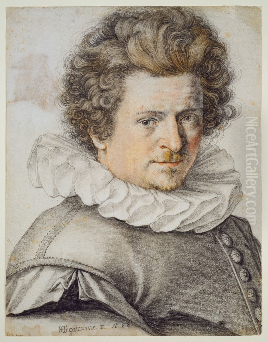 Portrait of Gillis van Breen Oil Painting by Goltzius Hendrick