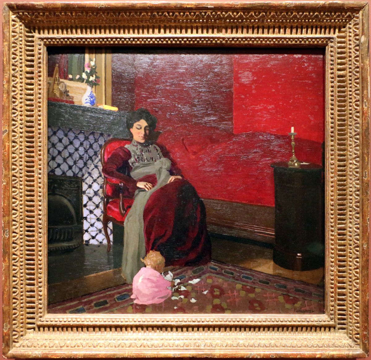 madame vallotton e sua nipote, germaine aghion Oil Painting by Felix Vallotton