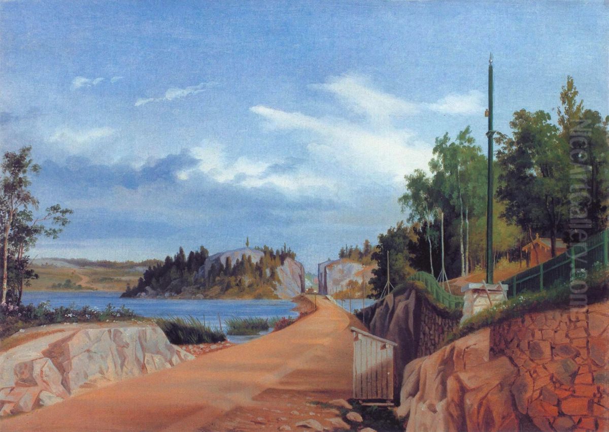 Foreningsbanken Oil Painting by Magnus Von Wright