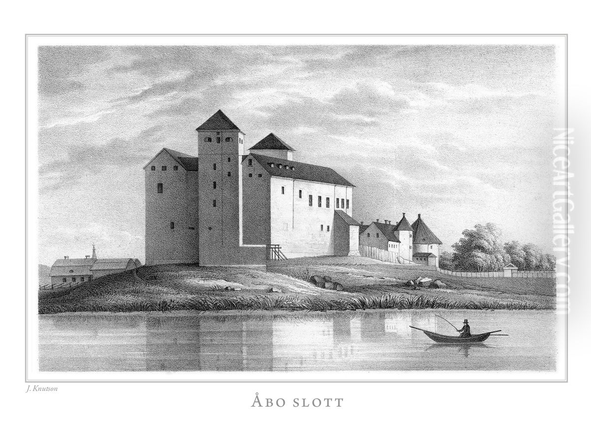 Abo Slott Oil Painting by Johan Knutson