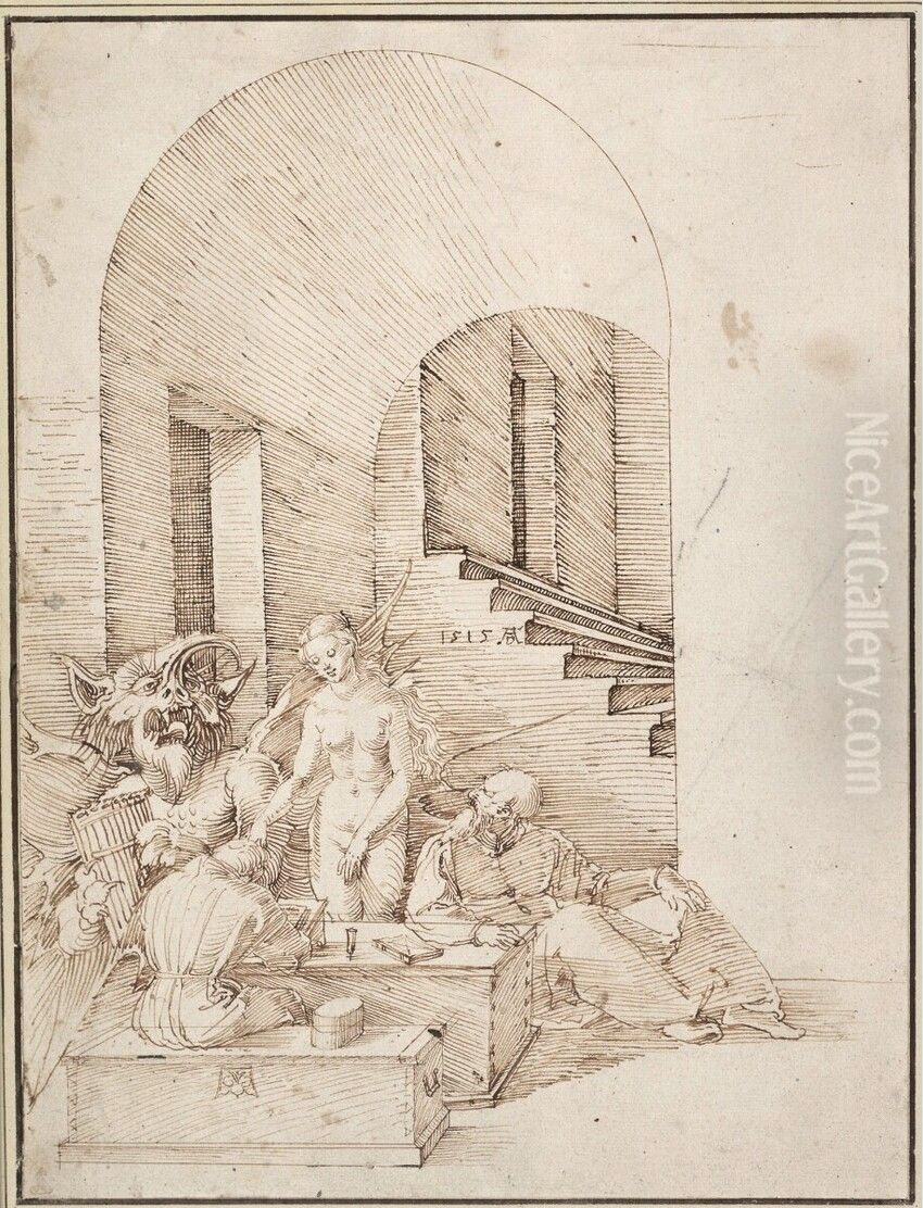 Temptation of Saint Anthony Oil Painting by Albrecht Durer