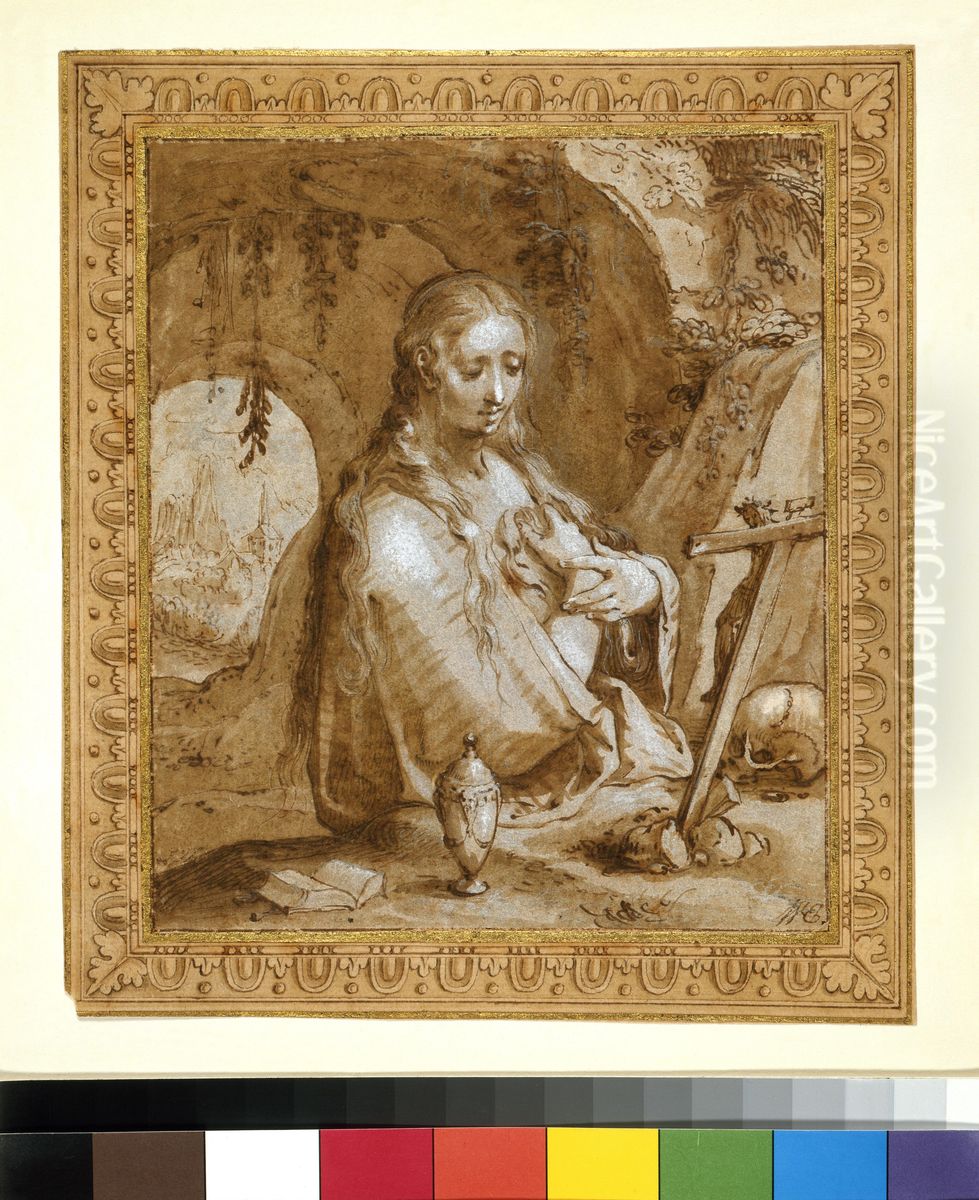 The penitent Magdalen Oil Painting by Goltzius Hendrick