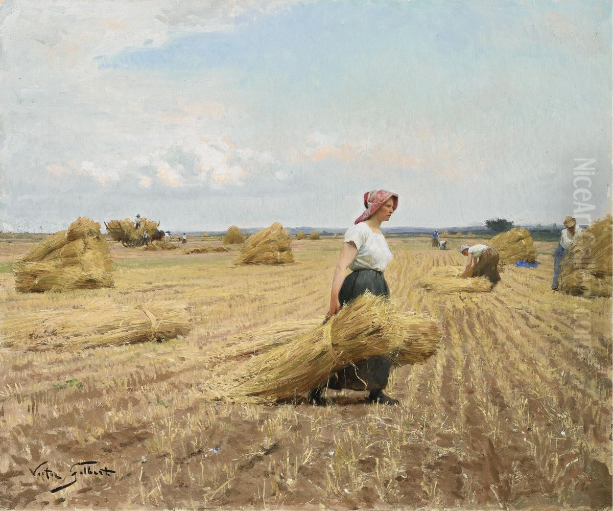 The harvest Oil Painting by Victor Gilbert