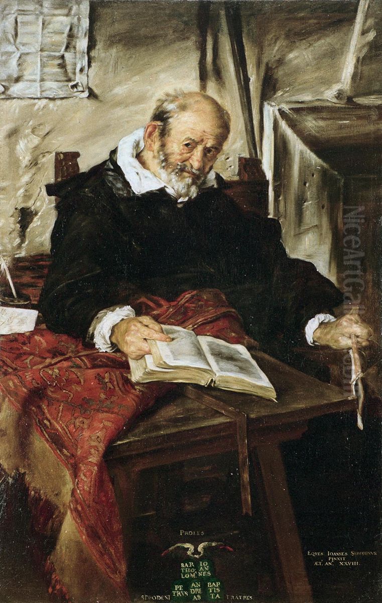 Portrait of the artist's father Oil Painting by Giovanni Serodine