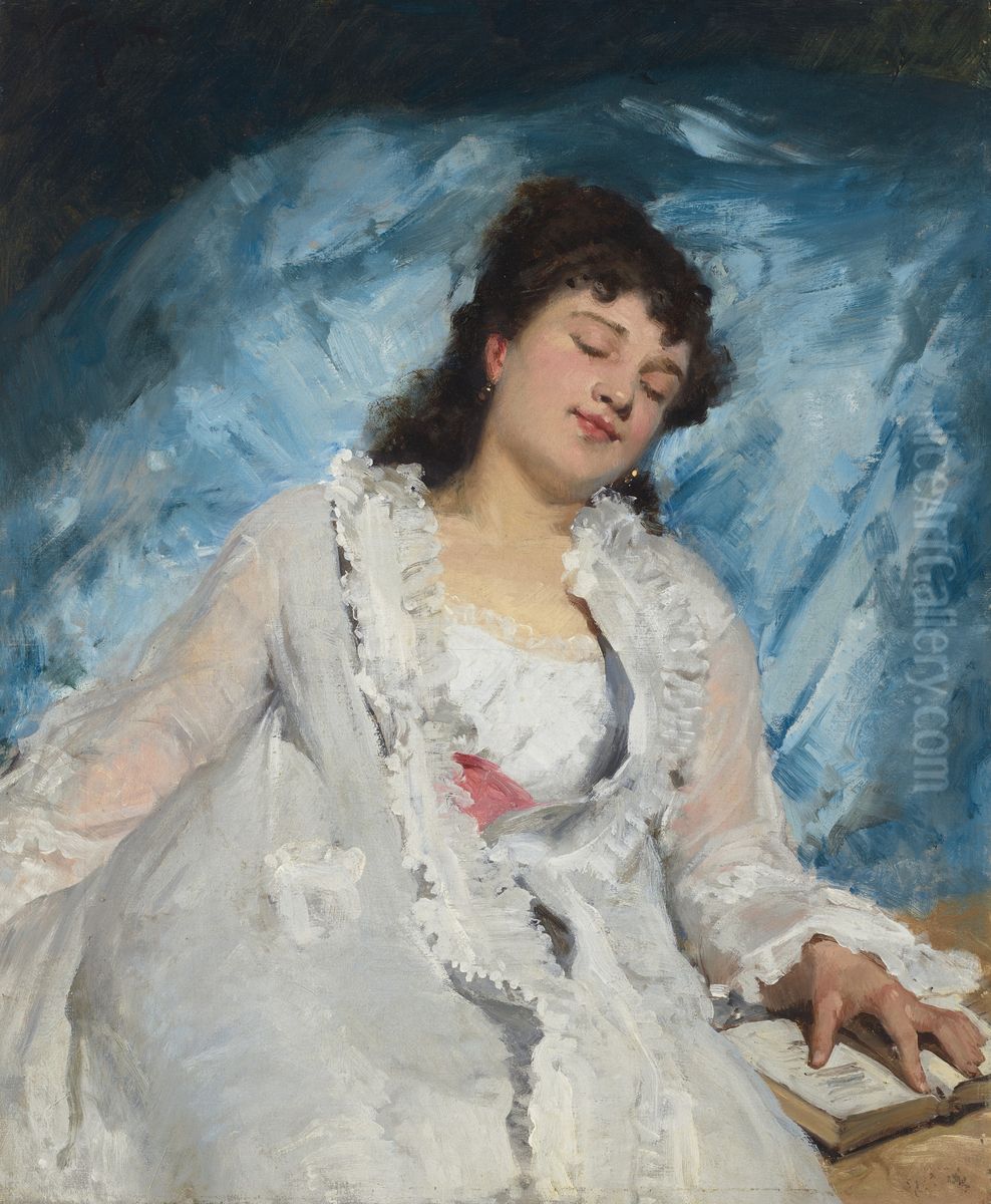 Doux repos Oil Painting by Victor Gilbert